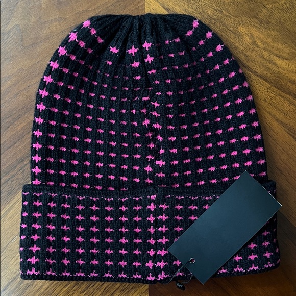 Fashion Black and Pink Patterned Beanie! - Picture 2 of 2